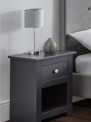 Julian Bowen Anthracite Grey Radley Bedside Table - Image 1 of 4