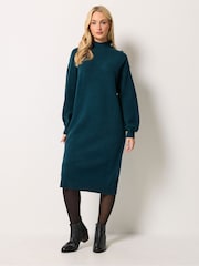 Verde - Vestido de punto con detalle de botones de M&Co - Imagen 2 de 6