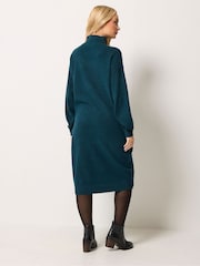Verde - Vestido de punto con detalle de botones de M&Co - Imagen 3 de 6