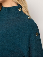 Verde - Vestido de punto con detalle de botones de M&Co - Imagen 4 de 6