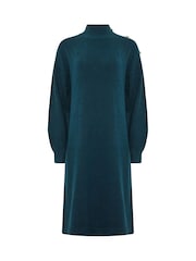 Verde - Vestido de punto con detalle de botones de M&Co - Imagen 5 de 6