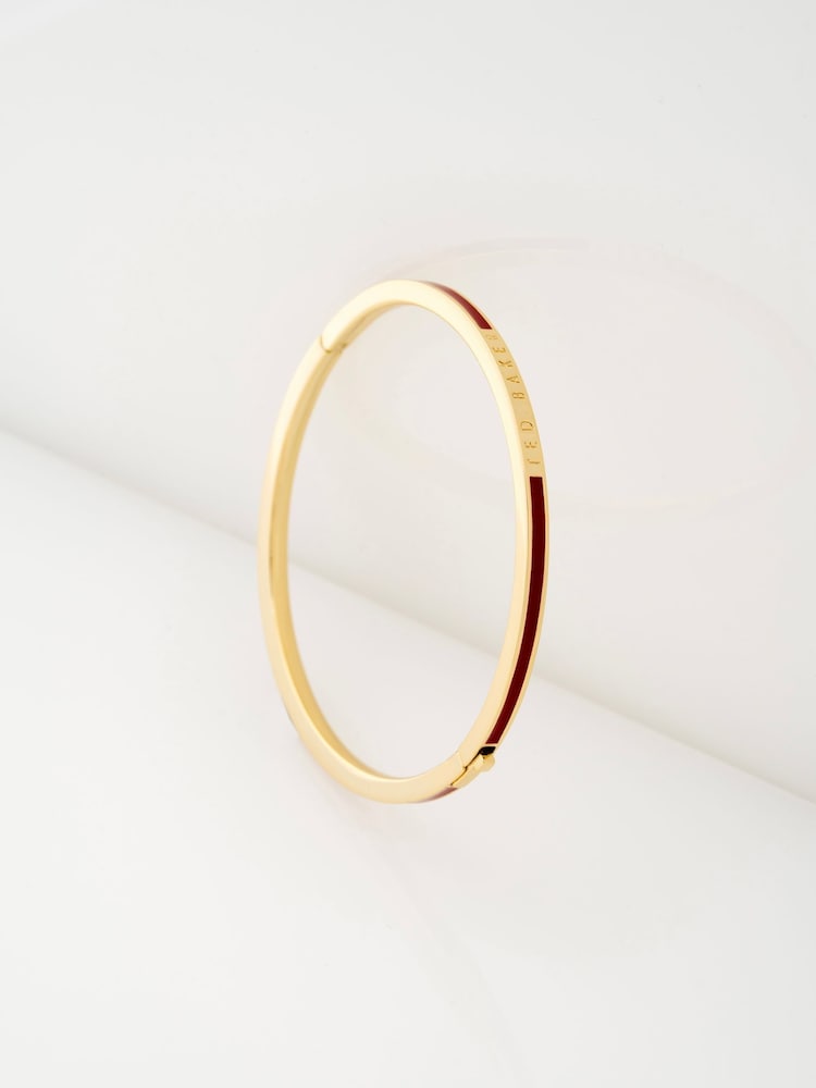 Pulang Ginto - Ted Baker Roley Classic Color Enamel Slim Bangle Bracelet - Larawan 1 ng 7 Pulang Ginto - Ted Baker Roley Classic Color Enamel Slim Bangle Bracelet - Larawan 1 ng 7