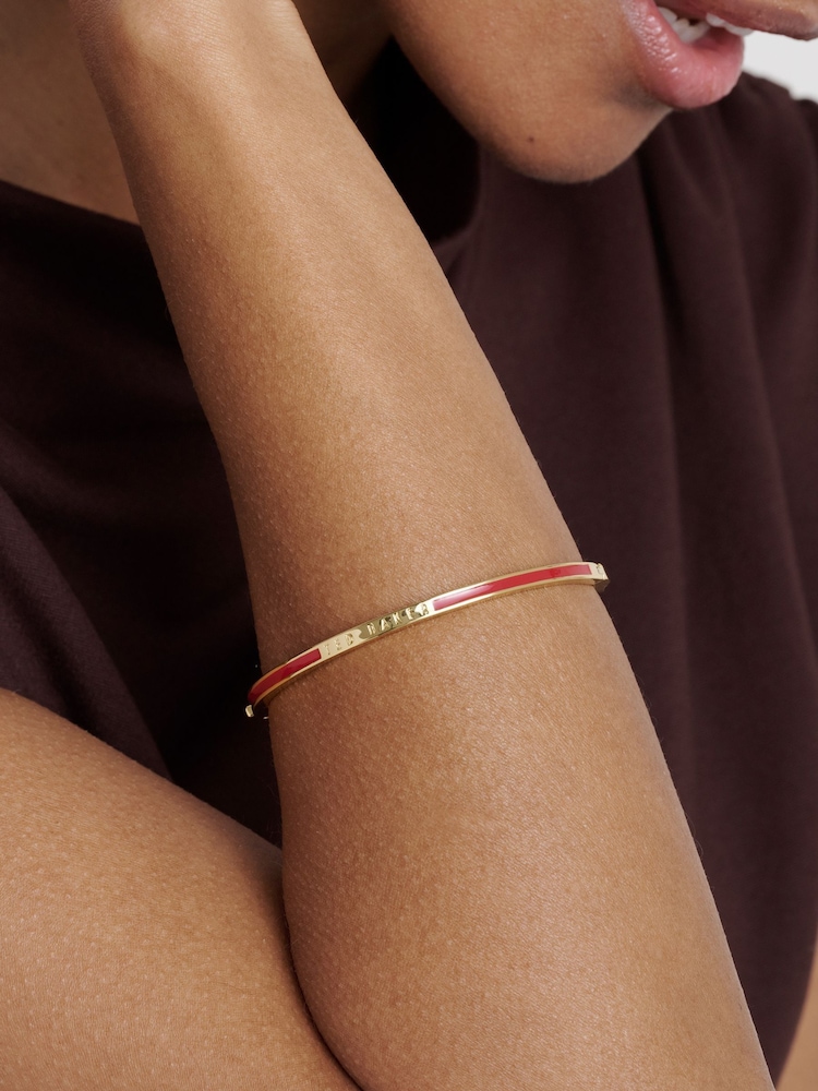 Pulang Ginto - Ted Baker Roley Classic Color Enamel Slim Bangle Bracelet - Larawan 7 ng 7 Pulang Ginto - Ted Baker Roley Classic Color Enamel Slim Bangle Bracelet - Larawan 7 ng 7