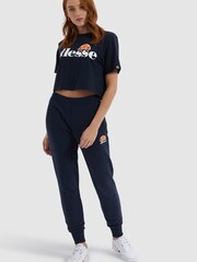 Ellesse™ 100% Cotton Navy Alberta Crop T-Shirt - Image 3 of 4
