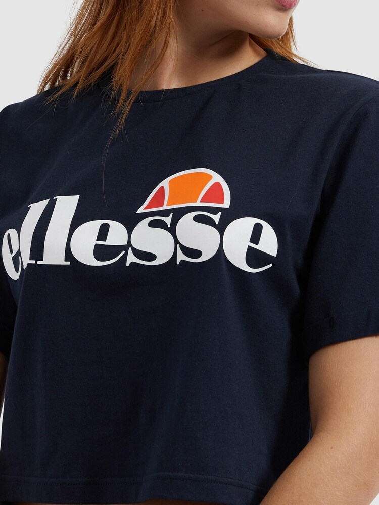 Ellesse™ 100% Cotton Navy Alberta Crop T-Shirt - Image 4 of 4