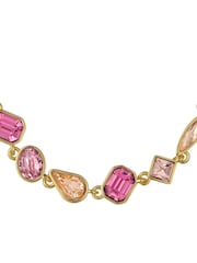 Ted Baker Pink Gold Tone Juliet: Jewel Chain Crystal Drawstring Bracelet - Image 4 of 7
