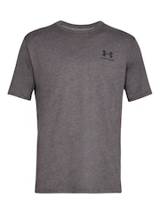 Серый - Футболка в спортивном стиле с логотипом на груди слева Under Armour - Image 4 of 5