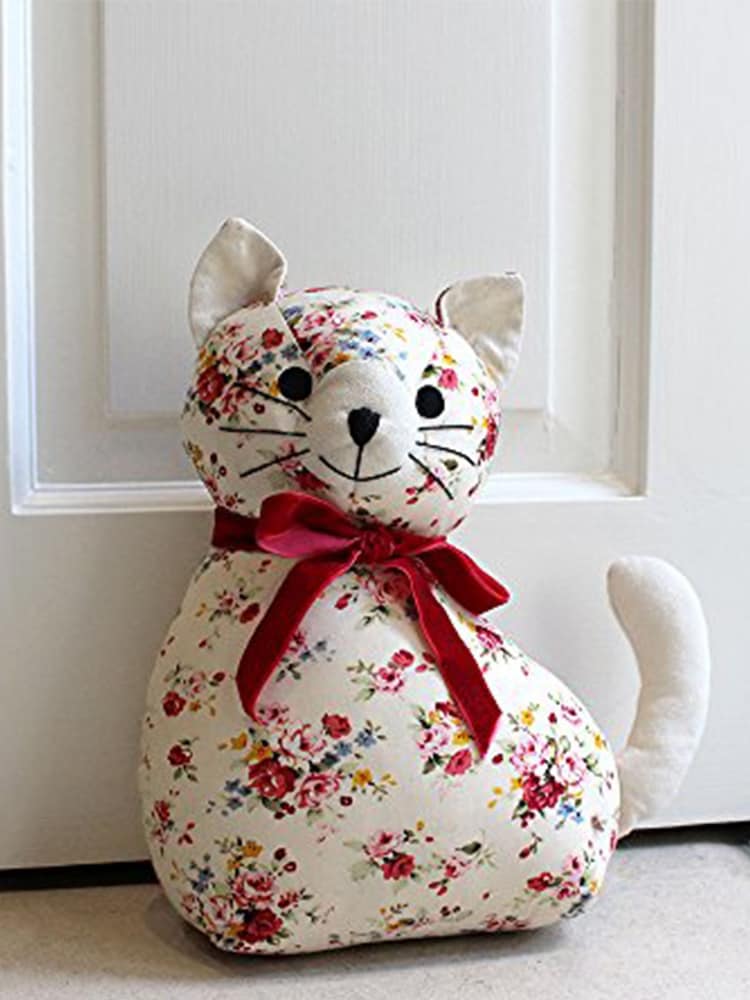Riva Home Red Vintage Floral Cat Doorstop - Image 1 of 4