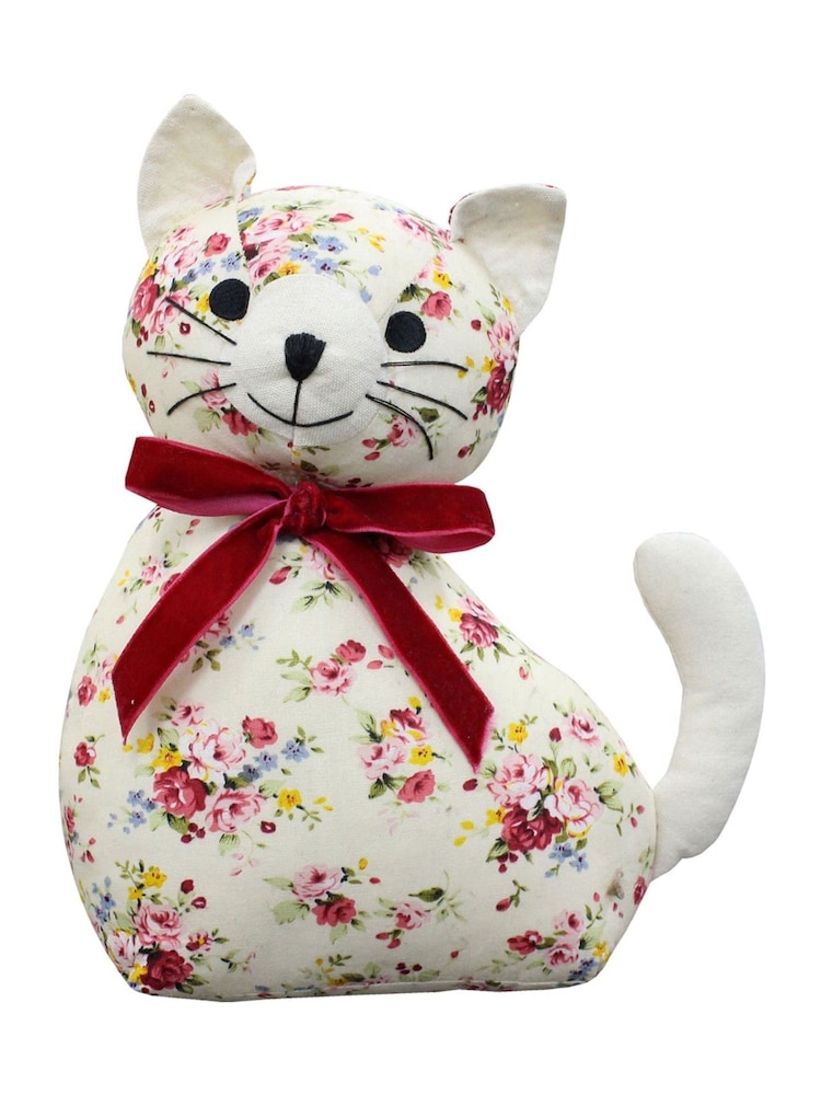 Riva Home Red Vintage Floral Cat Doorstop - Image 2 of 4