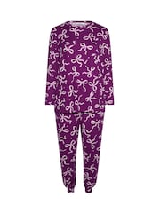 Μωβ - Yours Curve Fleece Pyjama Set - Εικόνα 6 από 7