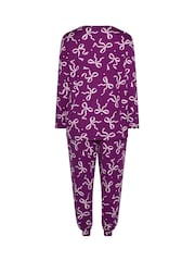 Μωβ - Yours Curve Fleece Pyjama Set - Εικόνα 7 από 7