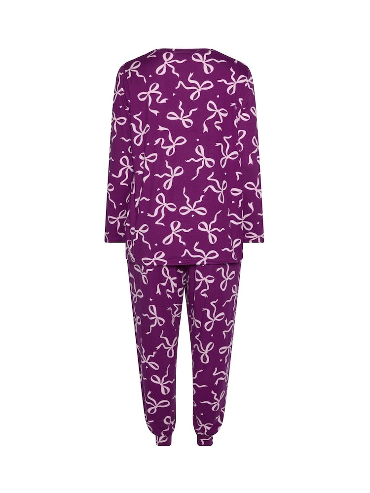 Μωβ - Yours Curve Fleece Pyjama Set - Εικόνα 7 από 7