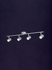 Searchlight Chrome Rollo 4 Light Bar Ceiling Light Pendant - Image 1 of 1