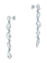 Cristal transparente tono plateado - Ted Baker Julianna: Pendientes largos de cadena con pedrería - Imagen 4 de 7