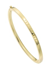 Ted Baker Plain Metal Gold Tone Chrishell: Logo Slim Bangle Bracelet - Image 4 of 7