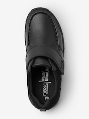 Black Extra Wide Fit (H) School Leather Single Strap Shoes - Image 5 of 11