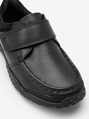 Black Extra Wide Fit (H) School Leather Single Strap Shoes - Image 6 of 11