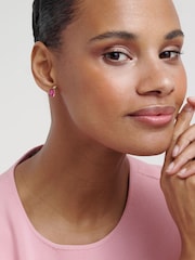 Ted Baker Pink Crystal Gold Tone Michelle: Cluster Stud Earrings - Image 2 of 4