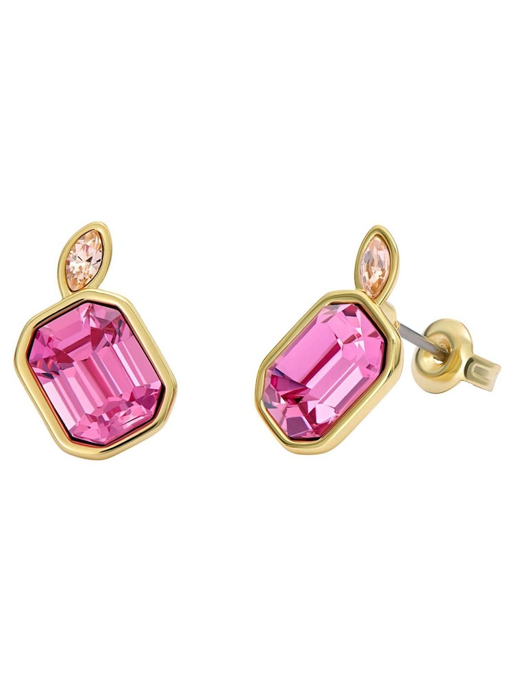 Ted Baker Pink Crystal Gold Tone Michelle: Cluster Stud Earrings - Image 4 of 4