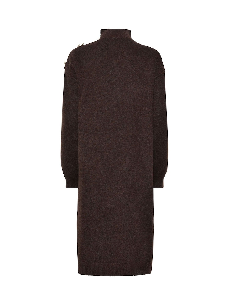 Marrón - Vestido de punto con detalle de botones de M&Co - Imagen 6 de 6 Marrón - Vestido de punto con detalle de botones de M&Co - Imagen 6 de 6