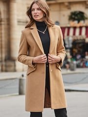 Sosandar Natural Coat With Luxe Gold Buttons - Image 1 of 5