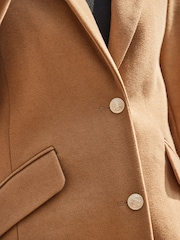 Sosandar Natural Coat With Luxe Gold Buttons - Image 4 of 5
