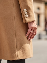 Sosandar Natural Coat With Luxe Gold Buttons - Image 5 of 5