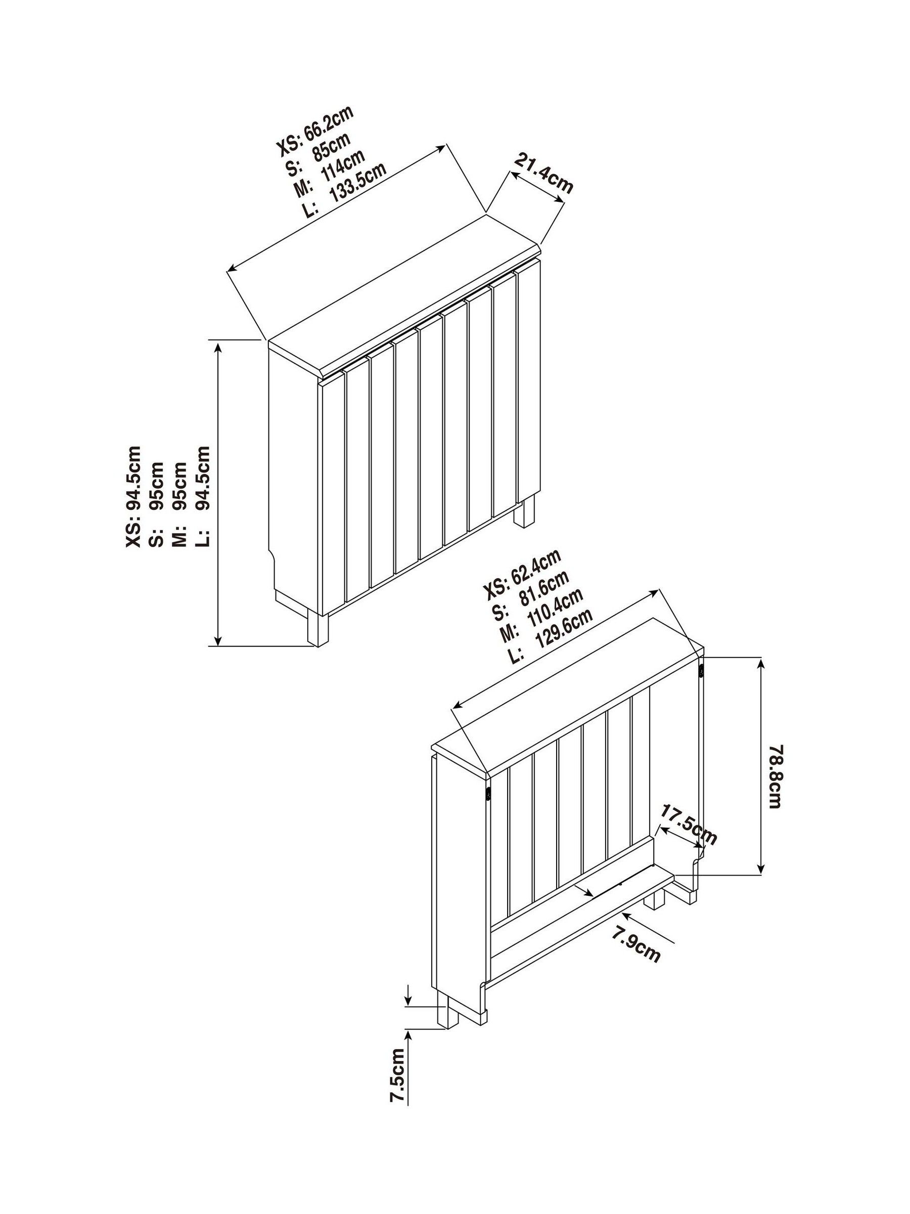 Buy Dark Bronx Oak Effect Radiator Cover from the Next UK online shop