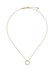 Ted Baker Gold Tone Heri: Crystal Hoop Pendant Necklace - Image 1 of 5