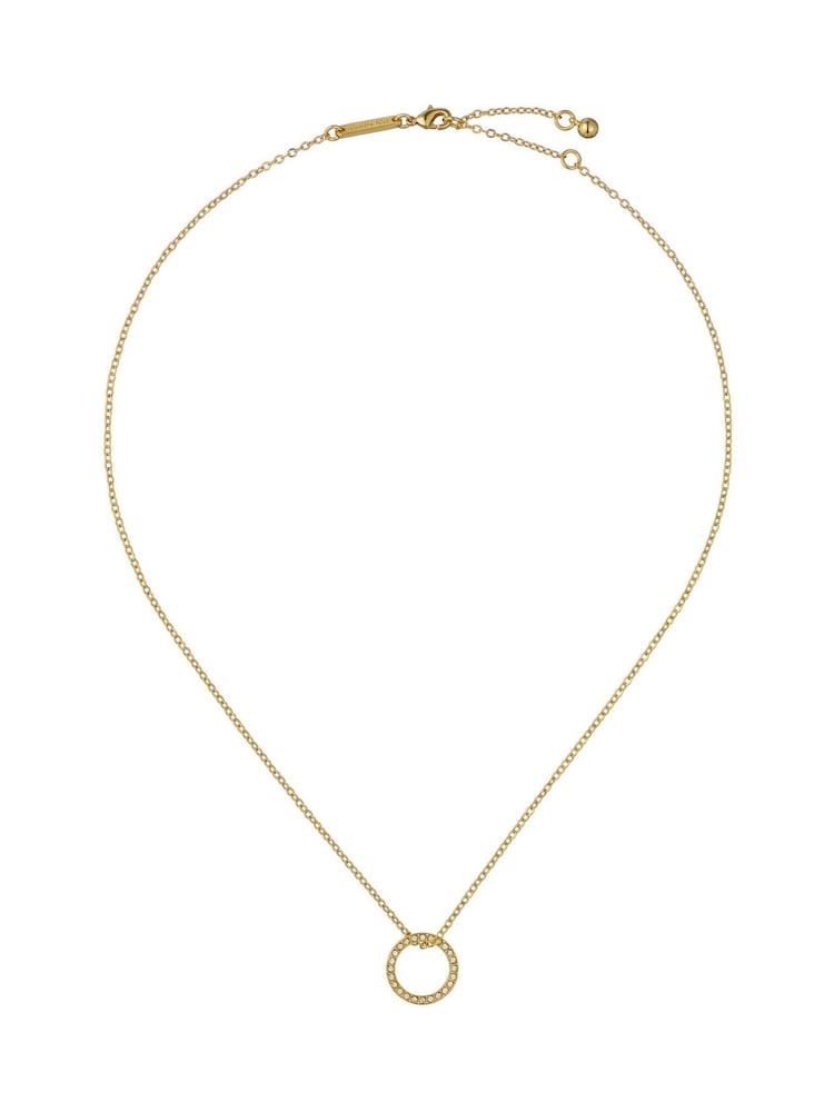 Ted Baker Gold Tone Heri: Crystal Hoop Pendant Necklace - Image 1 of 5 Ted Baker Gold Tone Heri: Crystal Hoop Pendant Necklace - Image 1 of 5
