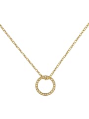 Ted Baker Gold Tone Heri: Crystal Hoop Pendant Necklace - Image 4 of 5