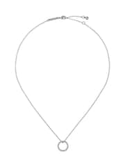 Ted Baker Clear Crystal Silver Tone Heri: Crystal Hoop Pendant Necklace - Image 6 of 8