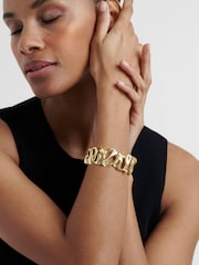 Ted Baker Gold Tone Leila: Abstract Leaf Cuff - Image 6 of 7