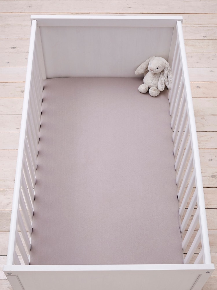 Silentnight 2 Pack Grey Kids Safe Nights Cot Bed 100% Cotton Fitted Sheets - Image 1 of 14