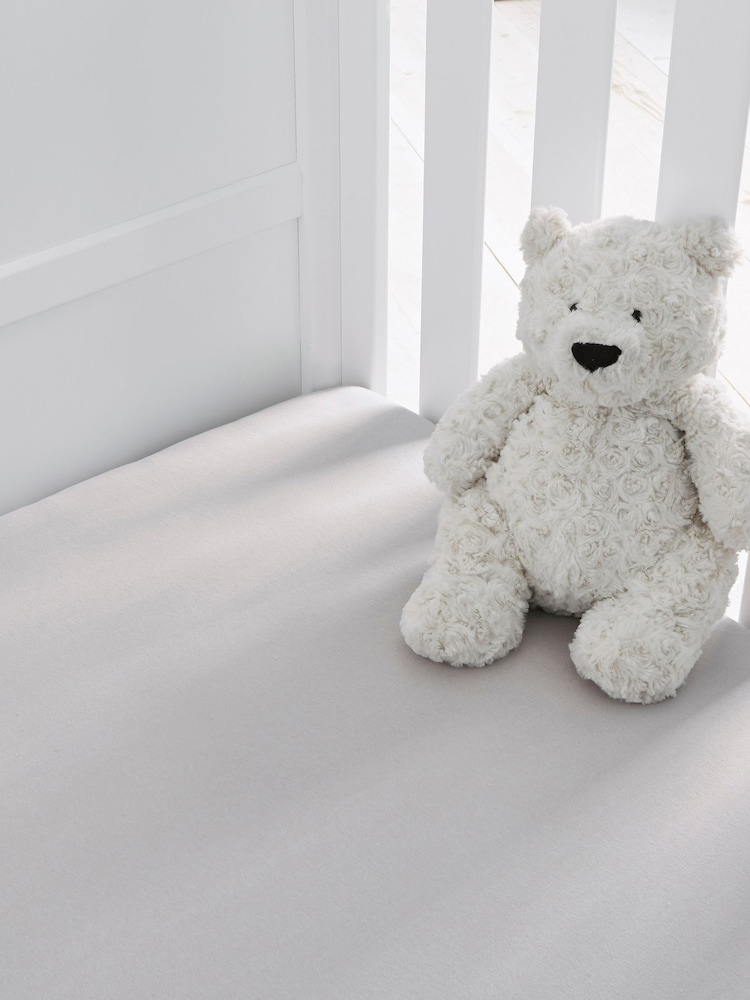 Silentnight 2 Pack Grey Kids Safe Nights Cot Bed 100% Cotton Fitted Sheets - Image 3 of 14