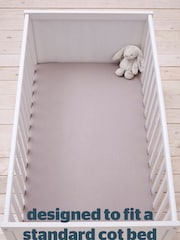 Silentnight 2 Pack Grey Kids Safe Nights Cot Bed 100% Cotton Fitted Sheets - Image 9 of 14