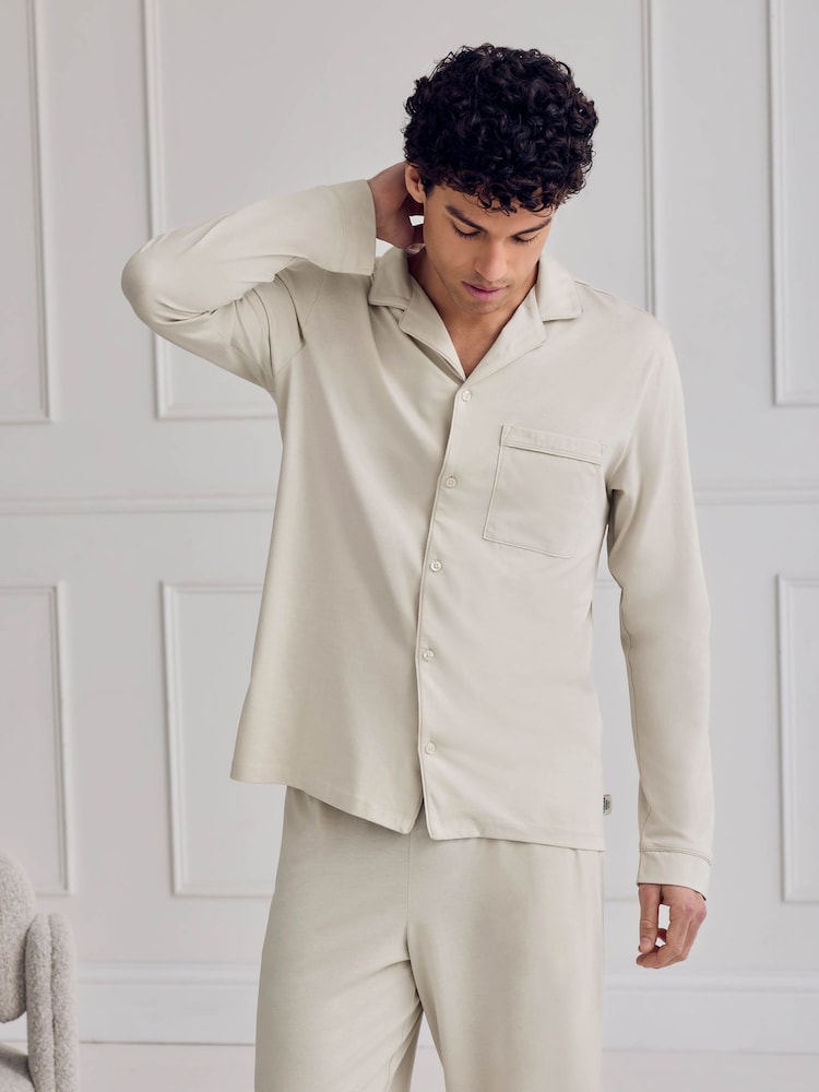Chelsea Peers Brown Cotton Button Up Long Pyjama Set - Image 6 of 6 Chelsea Peers Brown Cotton Button Up Long Pyjama Set - Image 6 of 6