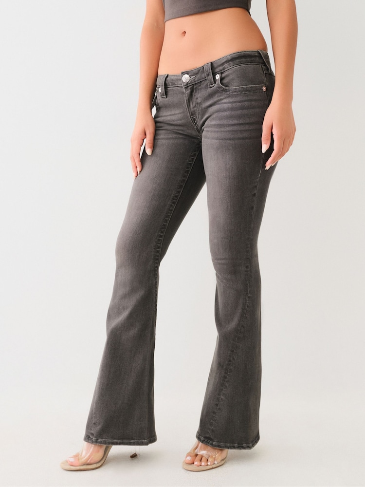 True Religion Grey Joey Low Rise Flared Jeans - Image 1 of 5 True Religion Grey Joey Low Rise Flared Jeans - Image 1 of 5