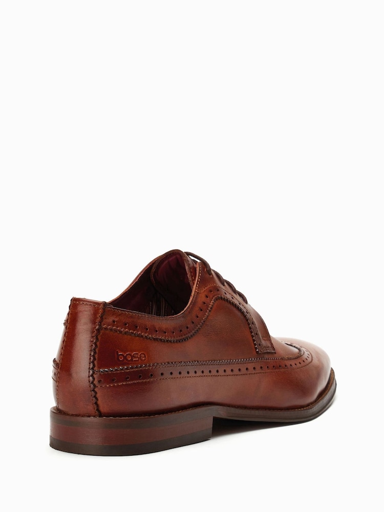 Base London Tan Havisham Long Wing Brogues - Image 2 of 5 Base London Tan Havisham Long Wing Brogues - Image 2 of 5