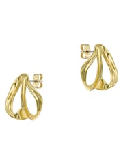 Ted Baker Gold Tone Leah: Abstract Leaf Stud Earrings - Image 3 of 7