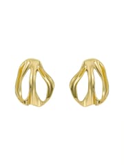 Ted Baker Gold Tone Leah: Abstract Leaf Stud Earrings - Image 5 of 7