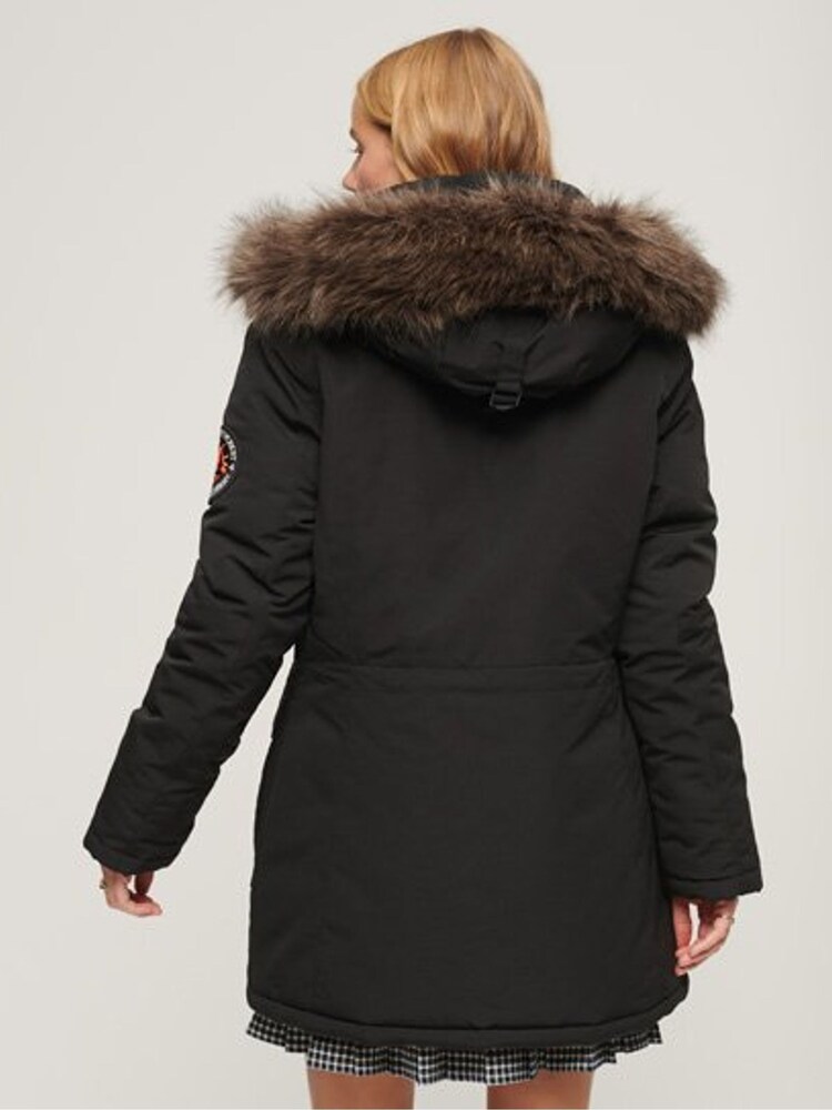 Superdry Black Everest Faux Fur Hooded Parka - Image 2 of 6