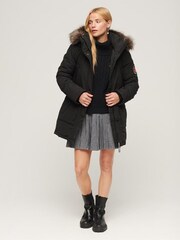 Superdry Black Everest Faux Fur Hooded Parka - Image 3 of 6