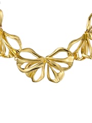 Ted Baker Gold Tone Leona: Abstract Leaf Statement Necklace - Image 7 of 8