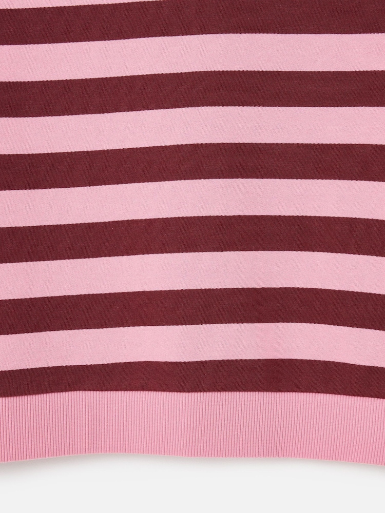 Oliver Bonas Pink Striped Lantern Sleeve Sweatshirt - Image 8 of 8 Oliver Bonas Pink Striped Lantern Sleeve Sweatshirt - Image 8 of 8