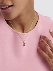 Ted Baker Pink Crystal Gold Tone Miley: Cluster Pendant - Image 2 of 5