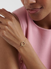 Ted Baker Gold Tone Hela: Crystal Hoop Adjustable Bracelet - Image 1 of 6