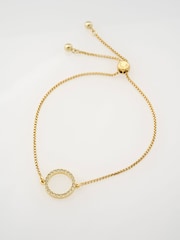 Ted Baker Gold Tone Hela: Crystal Hoop Adjustable Bracelet - Image 4 of 6