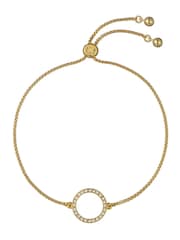 Ted Baker Gold Tone Hela: Crystal Hoop Adjustable Bracelet - Image 5 of 6