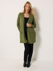 M&Co Green Button Detail Midi Cardigan - Image 2 of 6